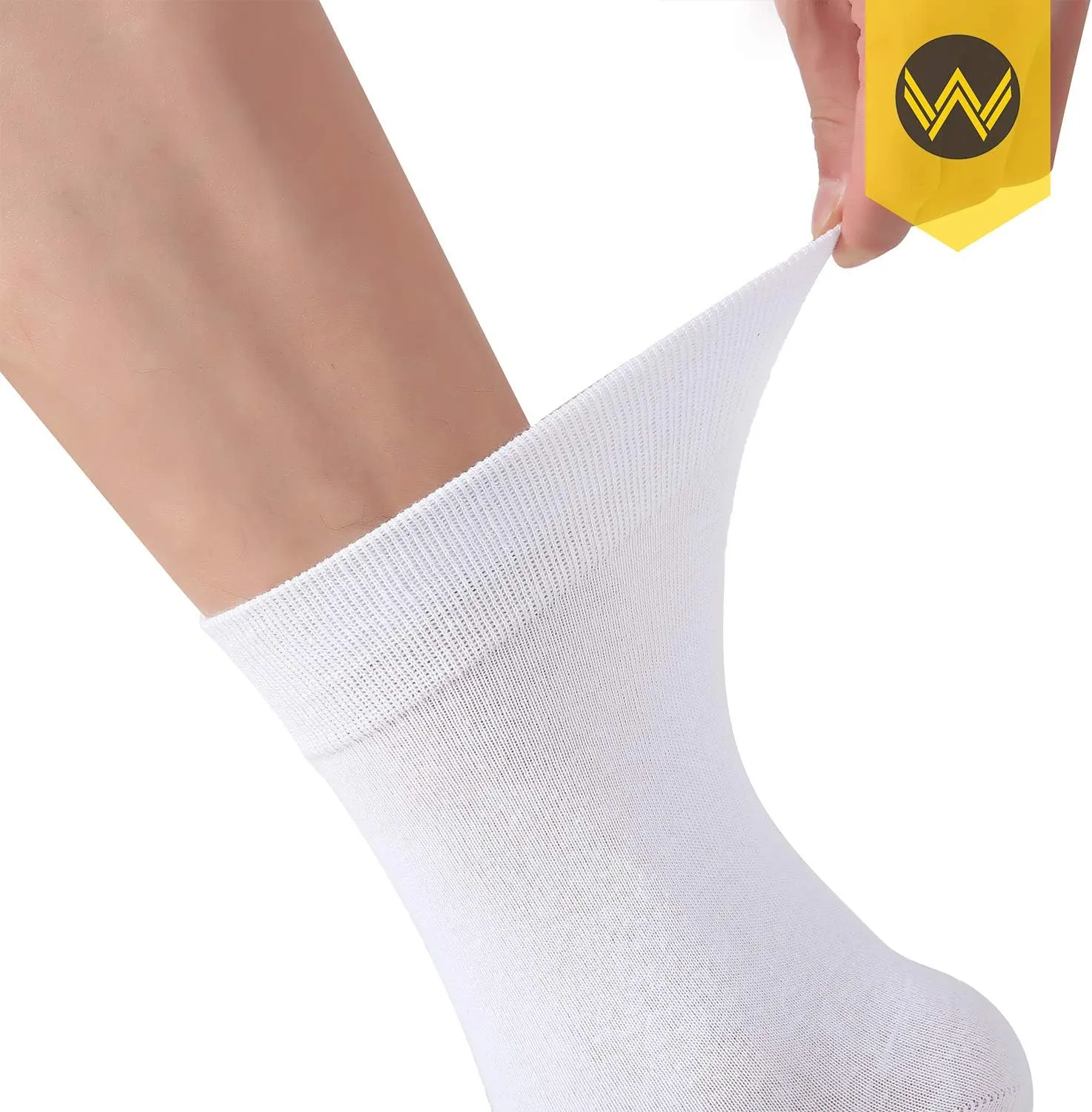 WANDER Men's Dress Socks Cotton Thin Classic Lightweight Socks 6/8 Pairs Solid & Patterned Soft Breathable Socks