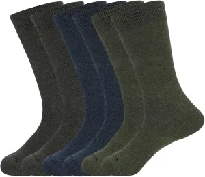 WANDER Men's Dress Socks Cotton Thin Classic Lightweight Socks 6/8 Pairs Solid & Patterned Soft Breathable Socks