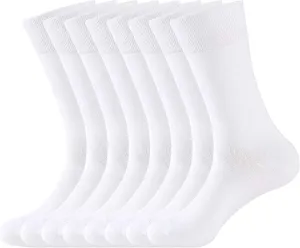 WANDER Men's Dress Socks Cotton Thin Classic Lightweight Socks 6/8 Pairs Solid & Patterned Soft Breathable Socks