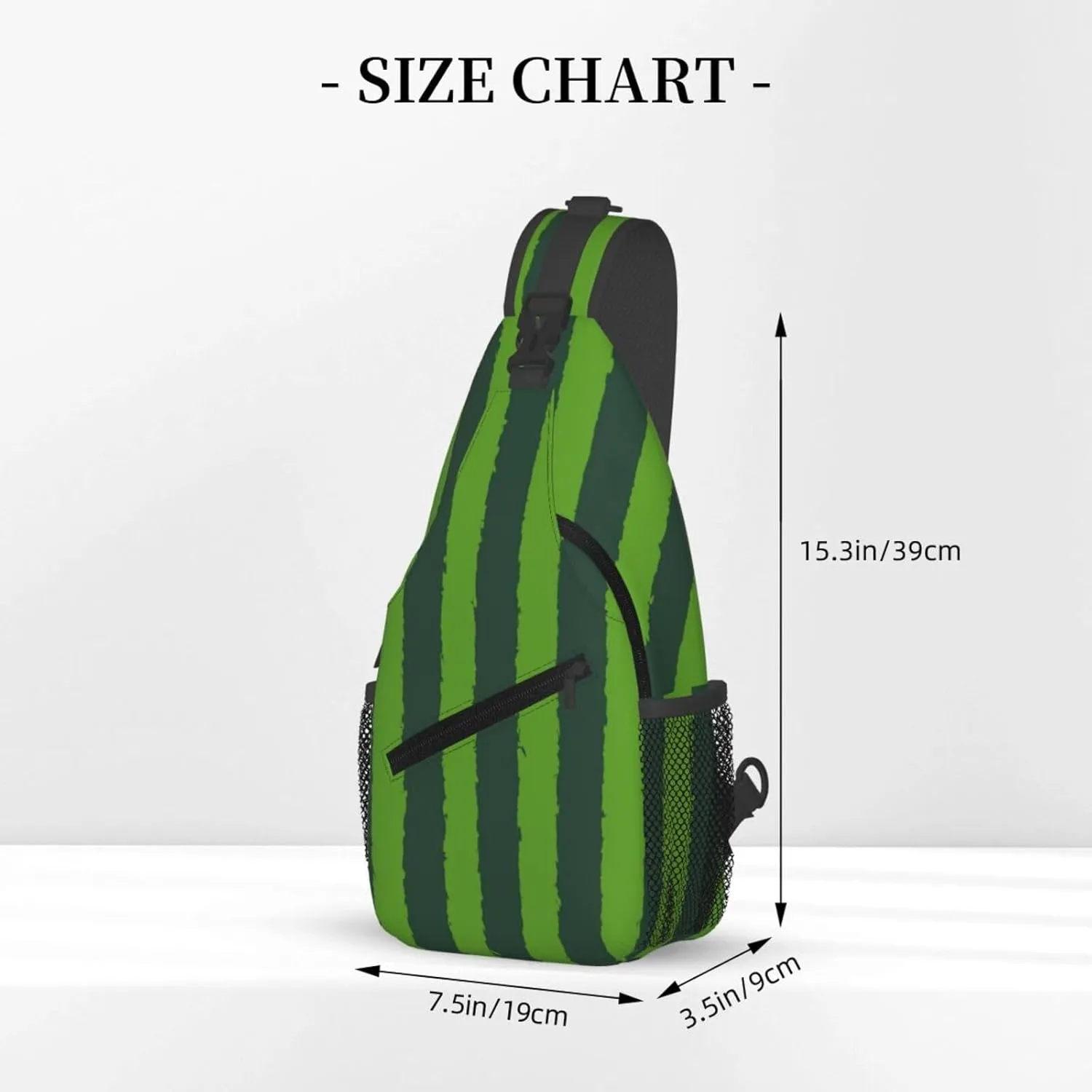Watermelon Watermelon Skin Crossbody Bag Adjustable Sling Bag Casual Chest Bags Travel Shoulder Backpack