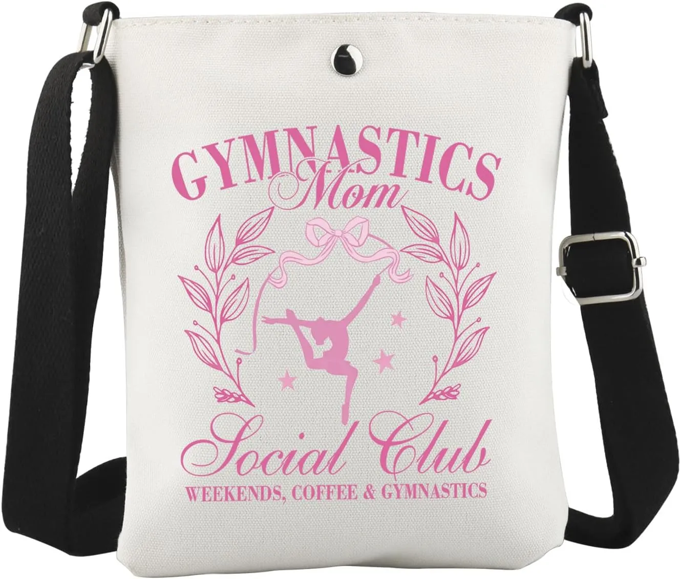 WCGXKO Gymnastics Mom Social Club Crossbody Bag Gymnastics Party Gift Gymnast Graduation Gift