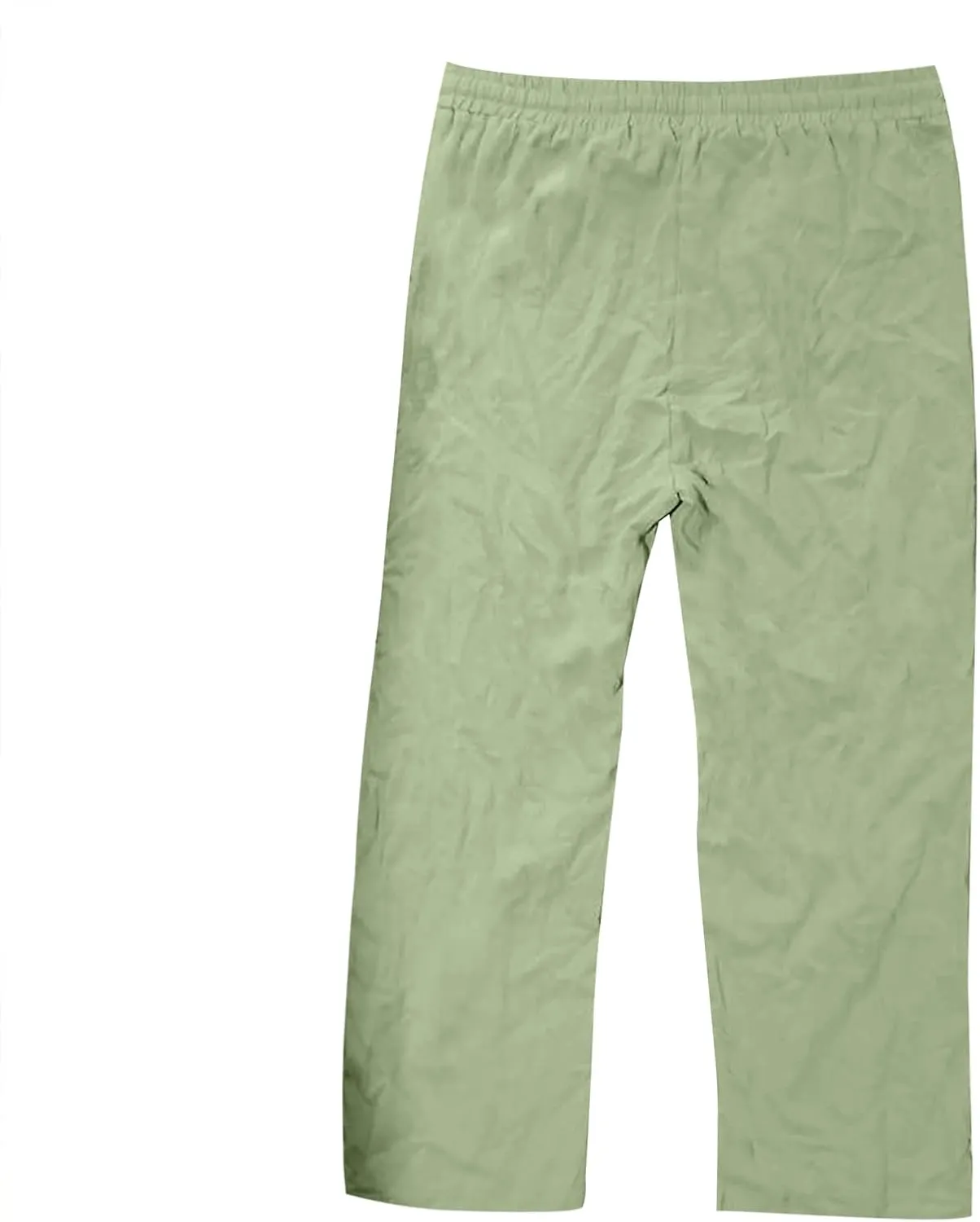 WENKOMG1 Mens Cotton Linen Pants,Drawstring Pull On Wide Leg Bottoms Loose Fit Comfy Baggy Lounge Wide Leg Trousers