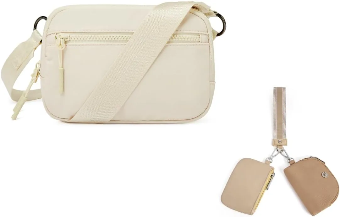 WESTBRONCO Small Crossbody Bags with Wristlet Keychain Wallets
