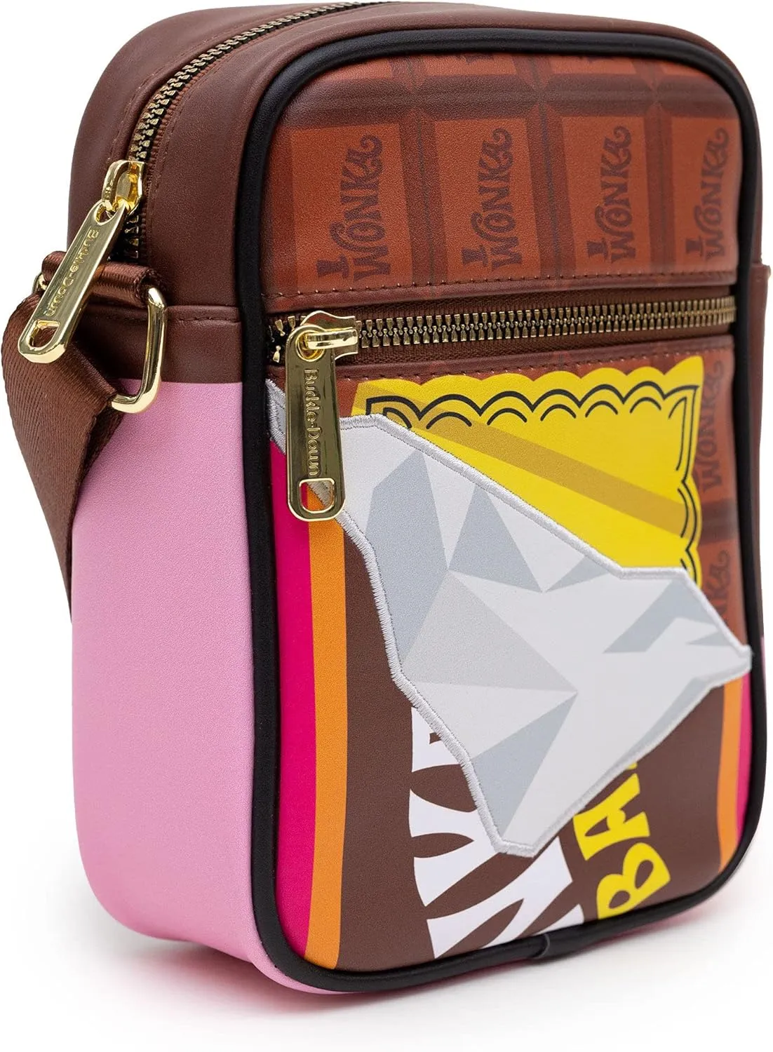 Willy Wonka Bag Wallet, Crossbody, Golden Ticket, Wonka Bar, Vegan Leather