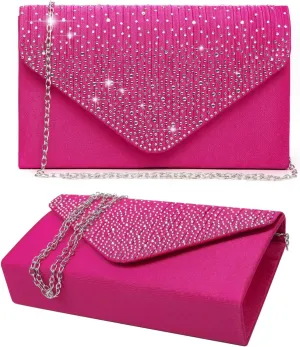 Women Evening Clutch Handbags Formal Envelope Bag Purses for Wedding Party Cocktail Prom Crossbody Shoulder Bag