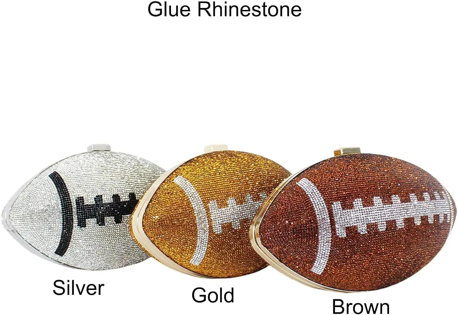 Women Football Shaped Crossbody Shoulder Bag Rugby Clutch Handbag Unique Novelty Football Purse