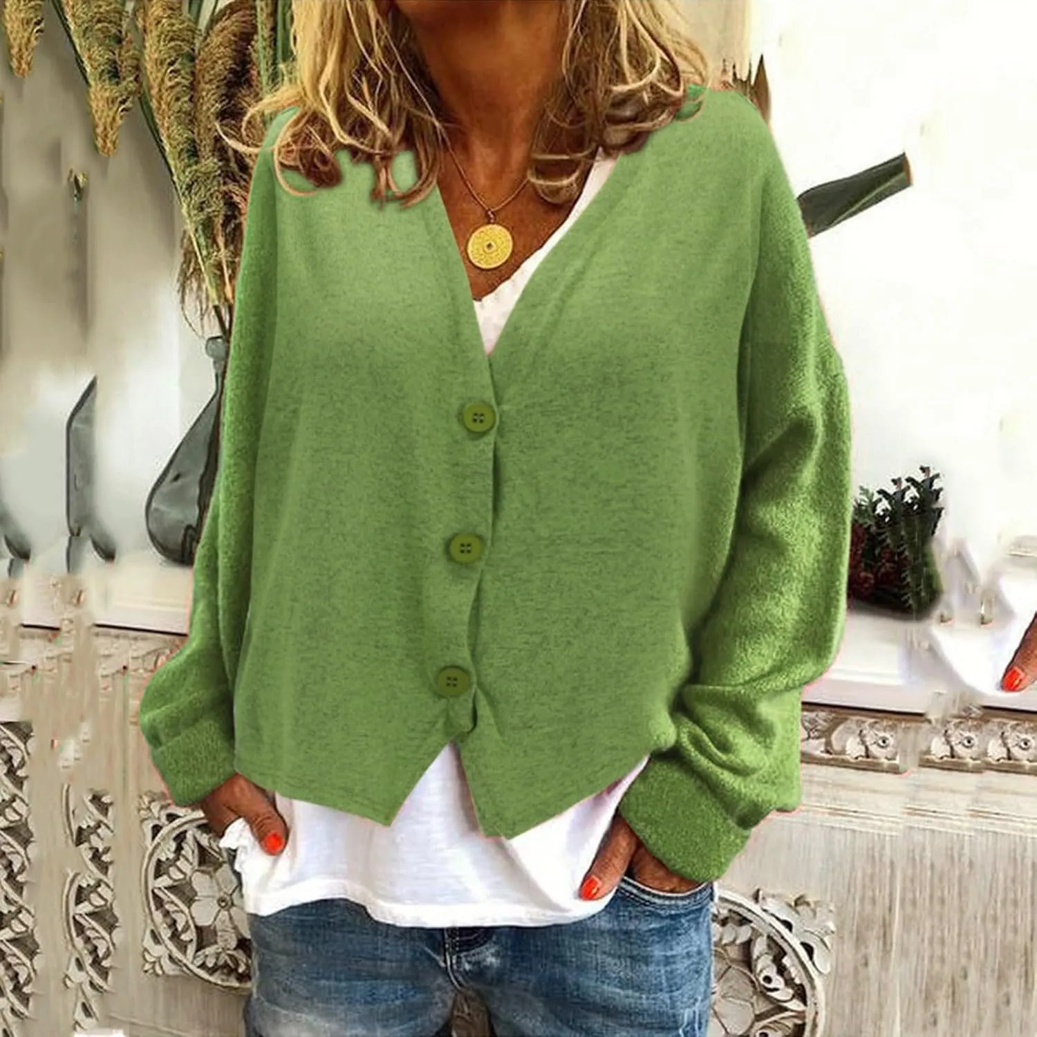 Womens Boho Cardigan Kimonos Knit Sweater Casual Sweater Warm Top Women's Cable Knit Open Front Cardigans Women's