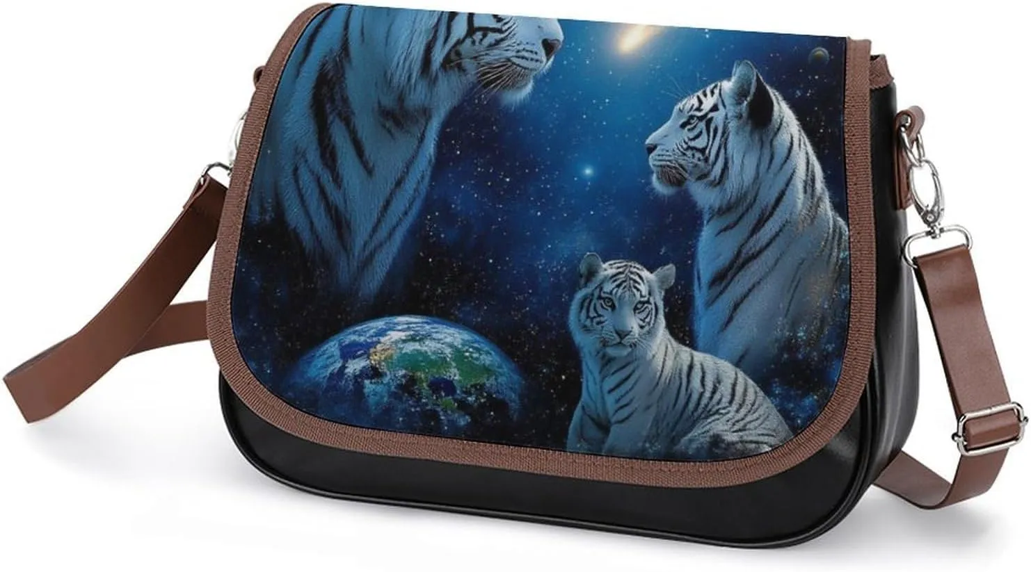 Womens Casual Crossbody Bag, Small PU Leather Shoulder Bag Travel Messenger Bags