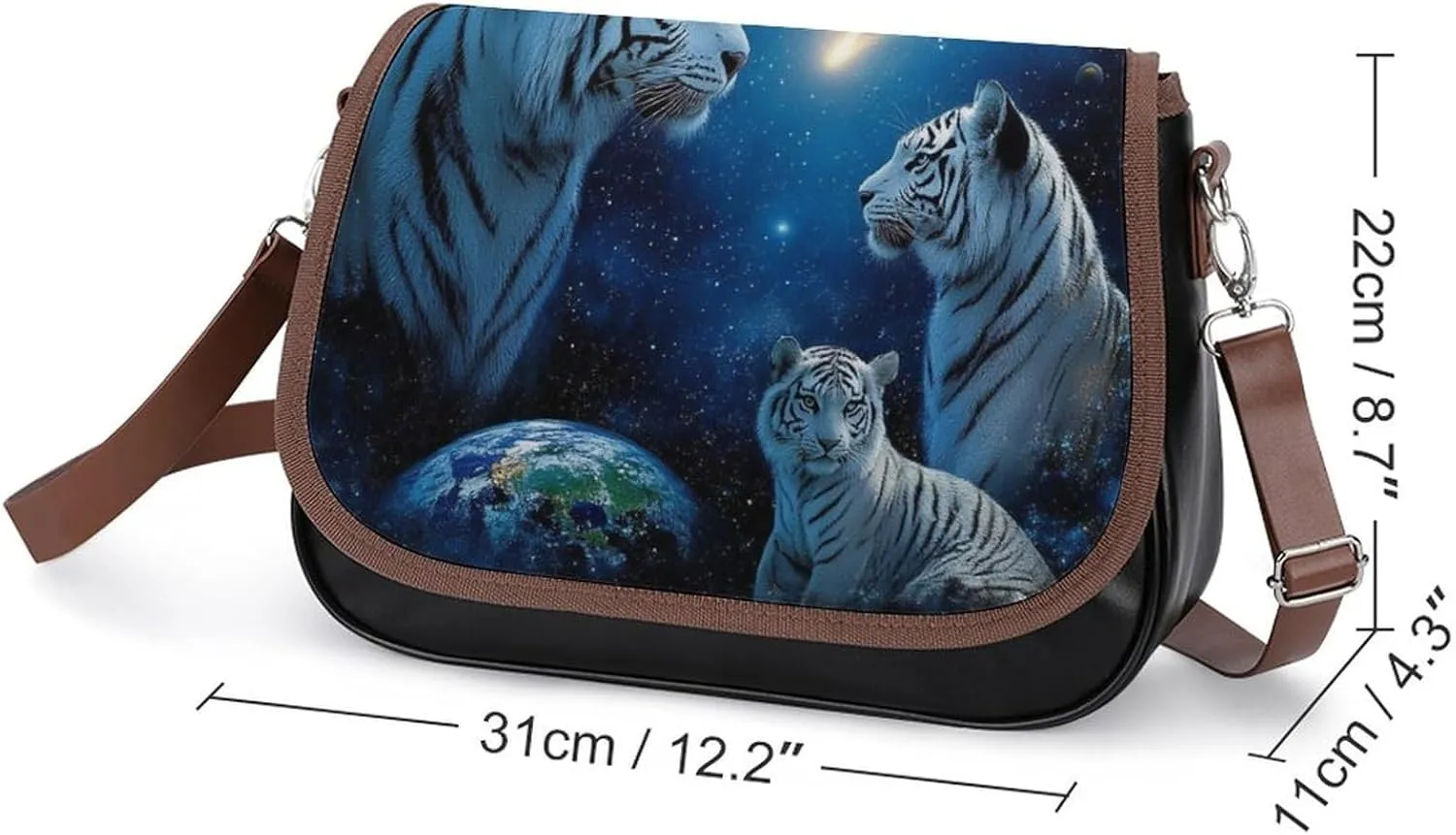 Womens Casual Crossbody Bag, Small PU Leather Shoulder Bag Travel Messenger Bags