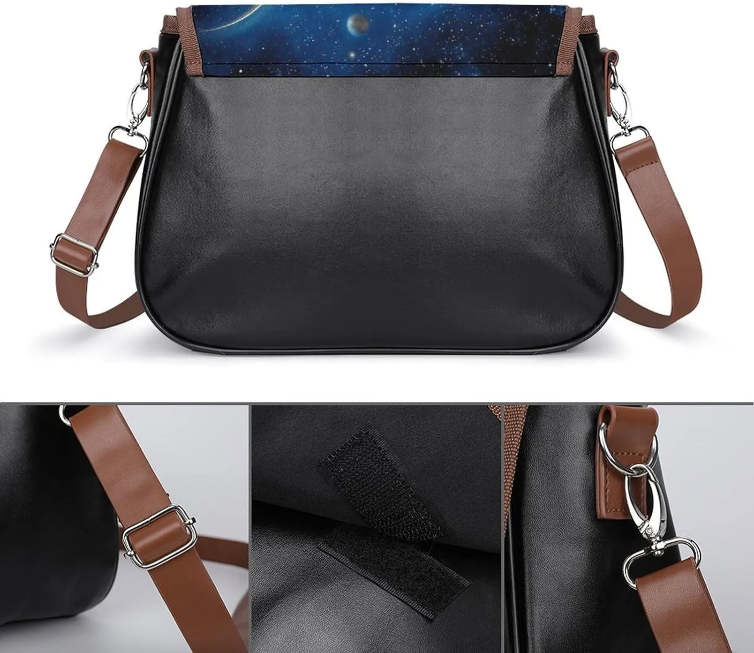 Womens Casual Crossbody Bag, Small PU Leather Shoulder Bag Travel Messenger Bags