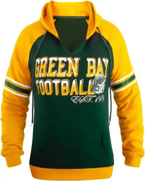 Womens City Football V Neck Athletic Fleece Hoodies Pullover Raglan Sweatshirts