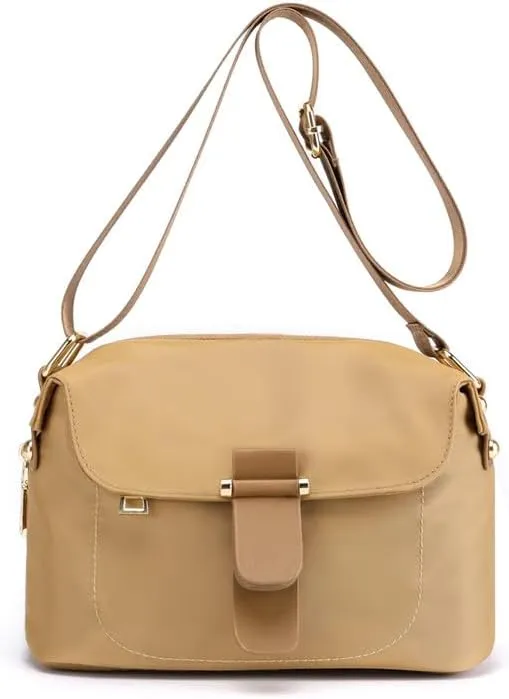 Women's Crossbody Handbags Nylon Crossbody Bags for Women Waterproof Shoulder Bag Travel Size Satchel Bags Hobo Handbag Khaki