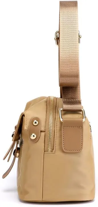 Women's Crossbody Handbags Nylon Crossbody Bags for Women Waterproof Shoulder Bag Travel Size Satchel Bags Hobo Handbag Khaki