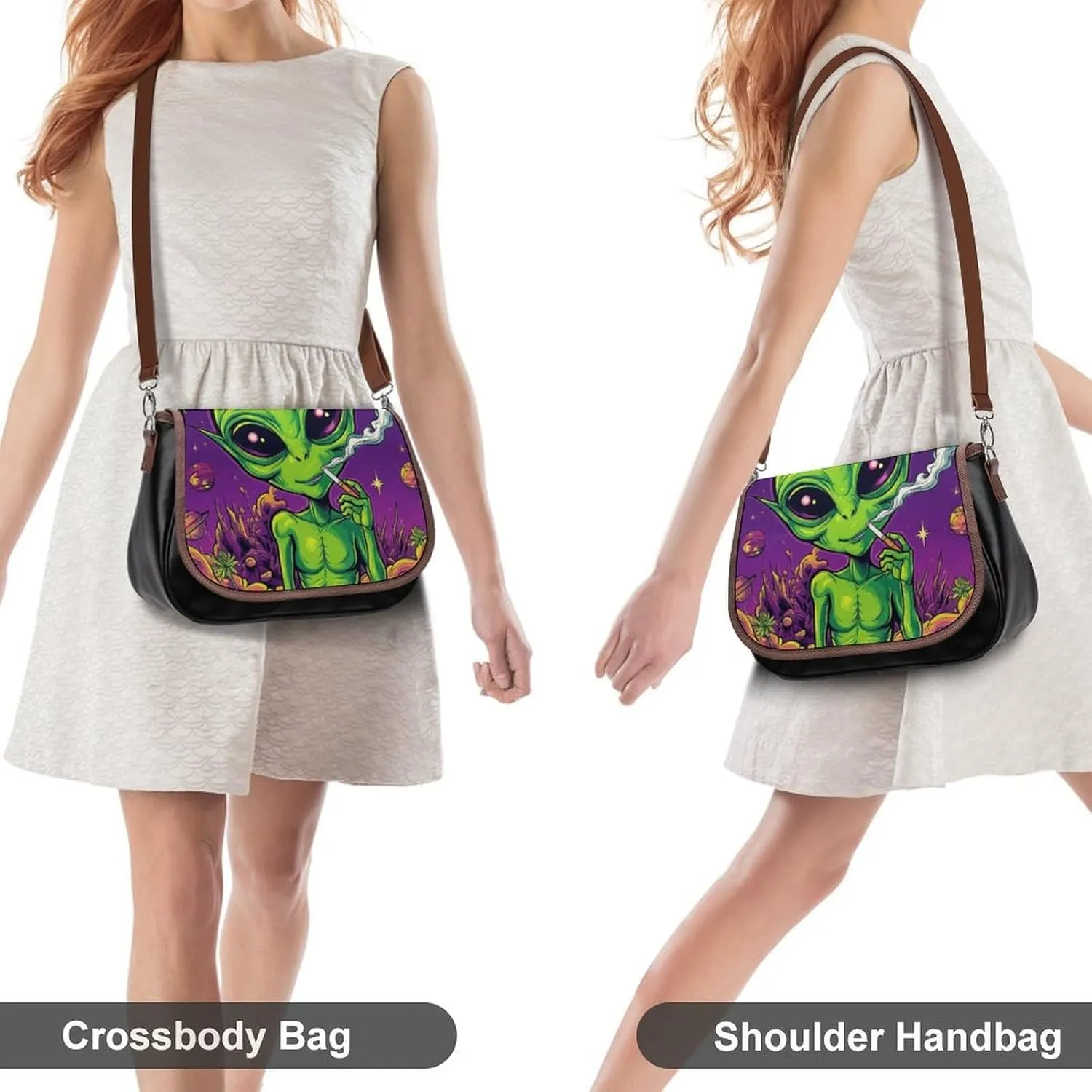Womens Crossbody Purse Lightweight PU Leather Shoulder Bag Waterproof Messenger Bags