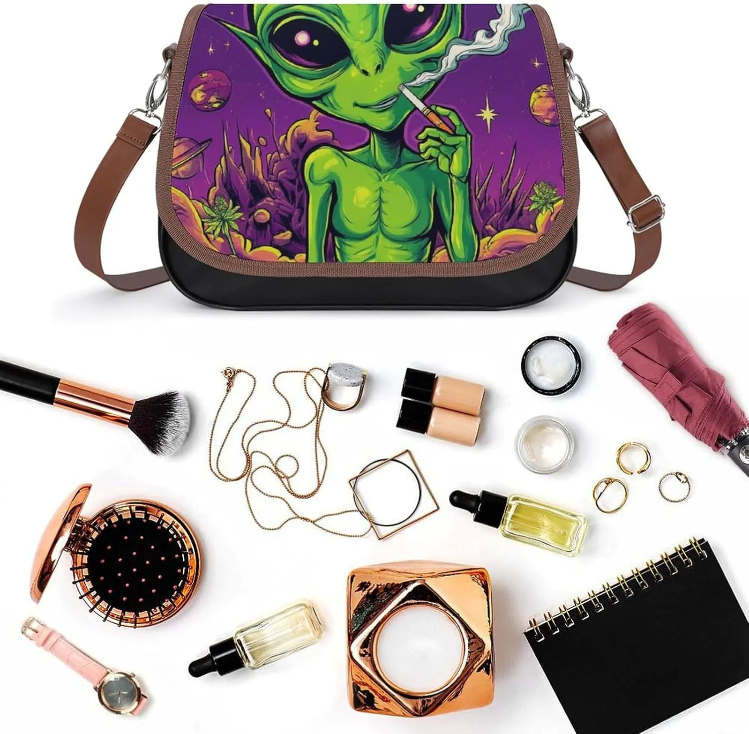 Womens Crossbody Purse Lightweight PU Leather Shoulder Bag Waterproof Messenger Bags
