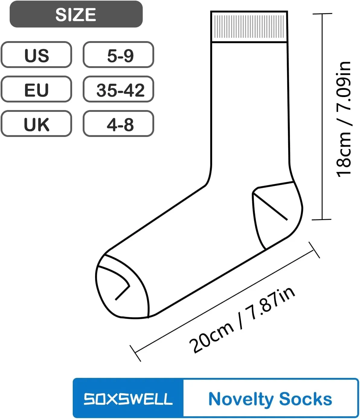 Women's Cute Funny Novelty Funky Crew Cotton Socks (fit women's shoe size 5-9) 3 Pairs