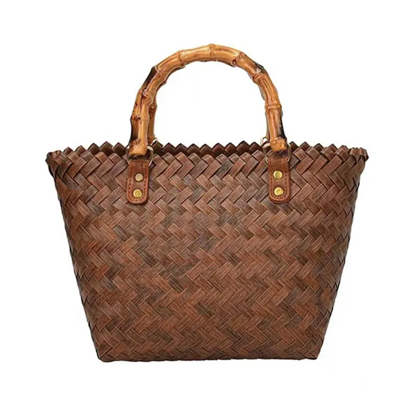 Women's Fashion Trendy Handmade Rattan Weave Retro Bags