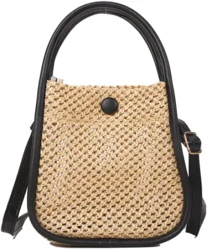 Women's Handbag Wicker Woven Mini Purse Straw Shoulder Bags Boho Rattan Crossbody Fairy Clutch Bag Cottagecore Stuff