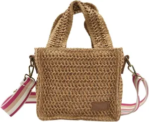 Womens Straw Tote Bag Summber Beach Handbag Rattan Crossbody Vacation Shoulder Purses Top Handle Weaving Satchel