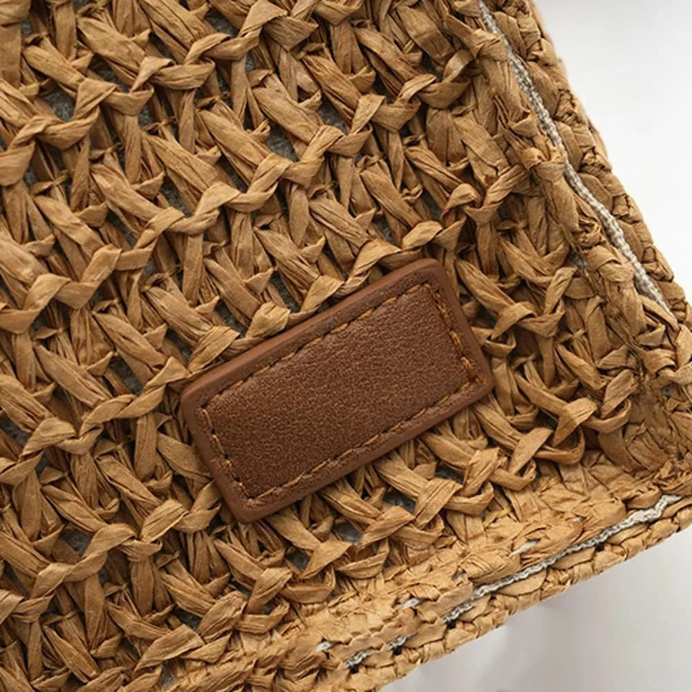 Womens Straw Tote Bag Summber Beach Handbag Rattan Crossbody Vacation Shoulder Purses Top Handle Weaving Satchel