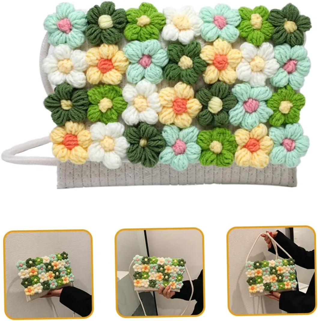 Woolen Bag Crossbody Shoulder Tote Bag for Women Women’s Wallet Rattan Handbag Women Tote Woven