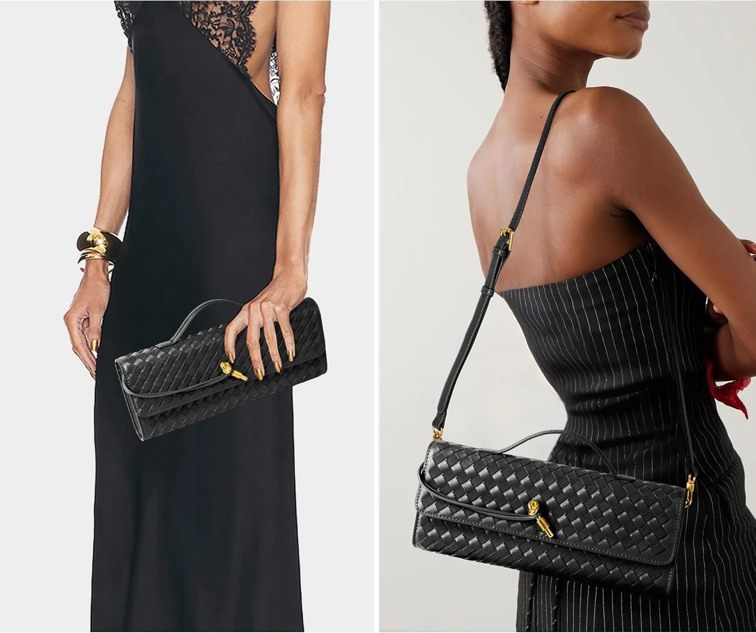 Woven Purse For Women Evening Clutch Woven Leather Handbags Crossbody Bag Suede Purse Formal Evening bag