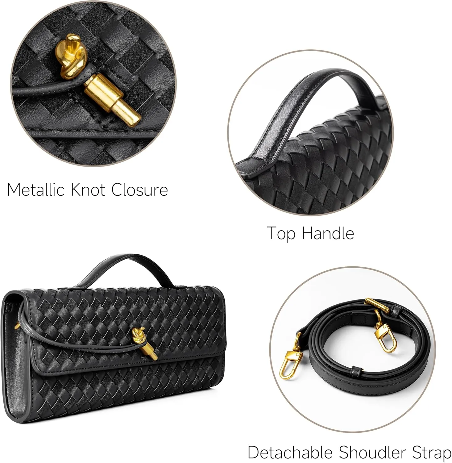 Woven Purse For Women Evening Clutch Woven Leather Handbags Crossbody Bag Suede Purse Formal Evening bag