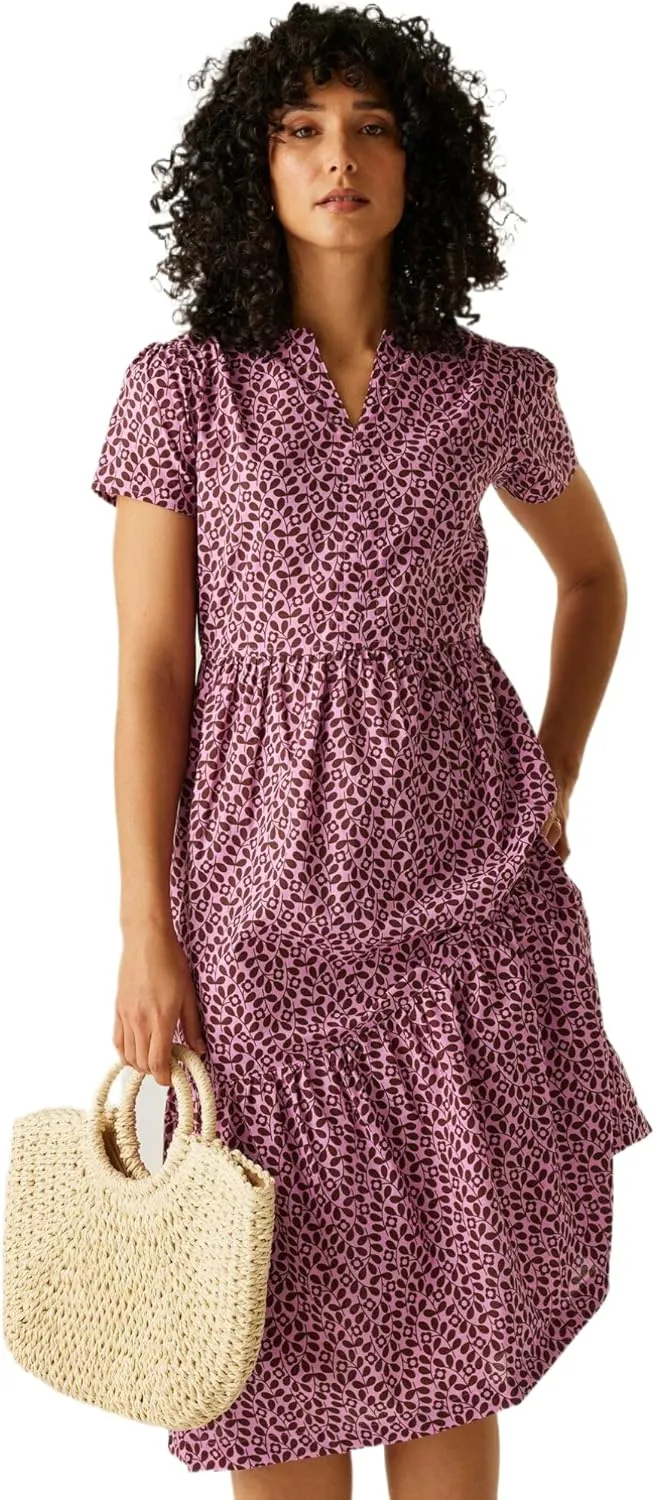 x Orla Kiely Womens Tier Midi Dress