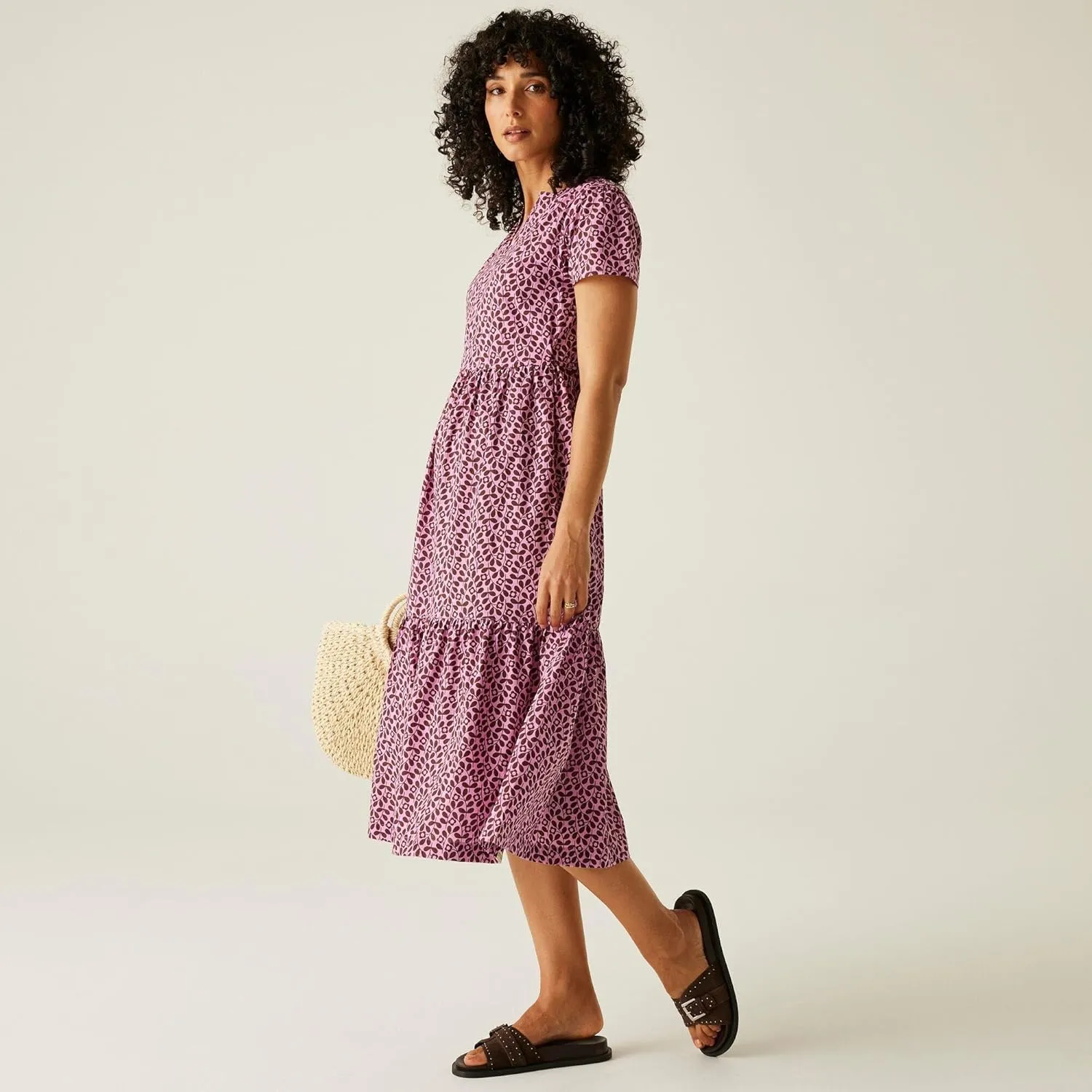 x Orla Kiely Womens Tier Midi Dress