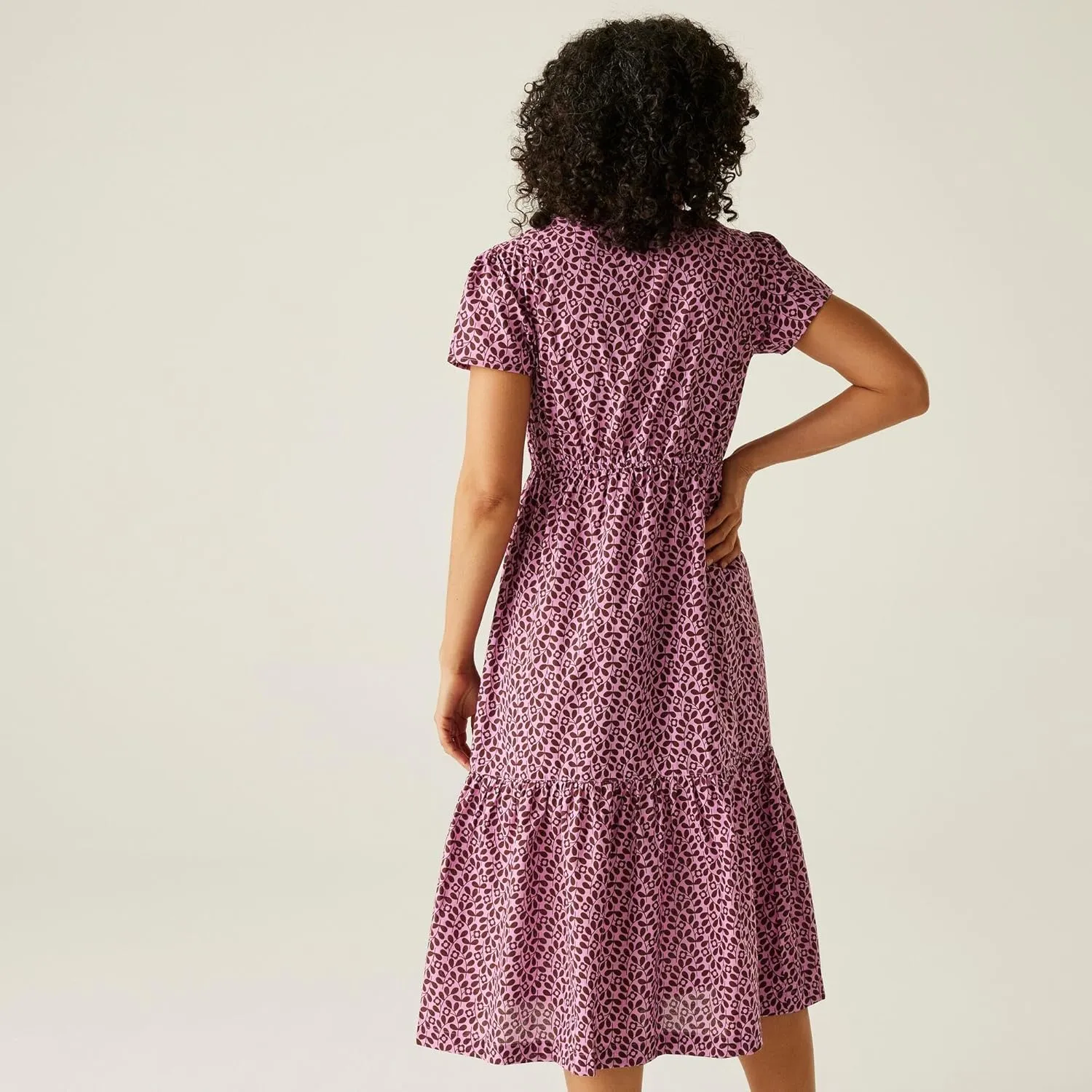 x Orla Kiely Womens Tier Midi Dress
