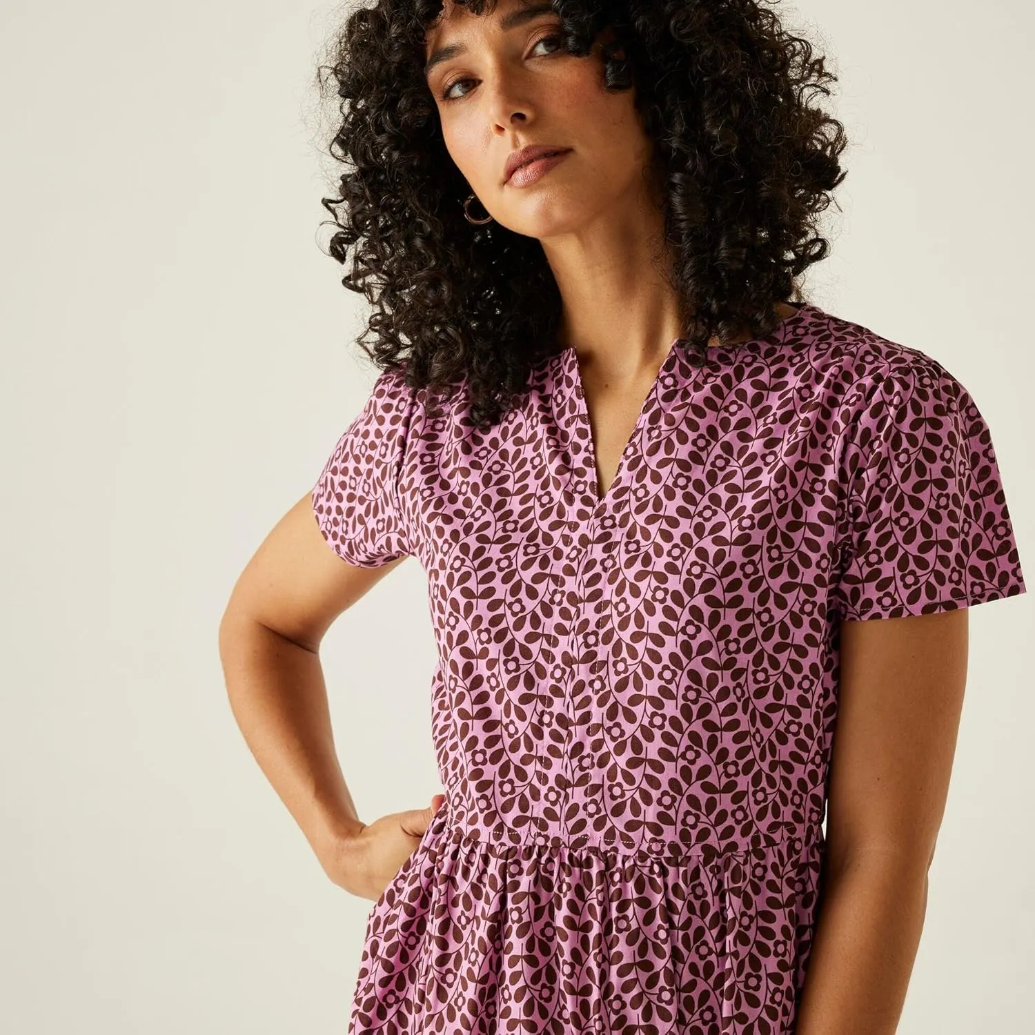 x Orla Kiely Womens Tier Midi Dress