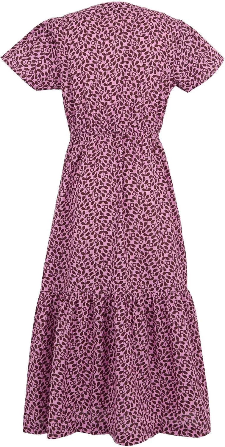 x Orla Kiely Womens Tier Midi Dress