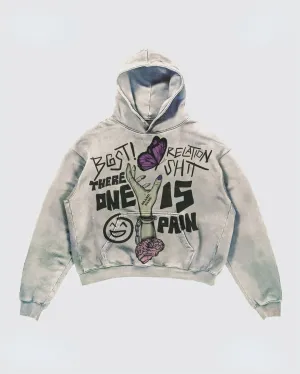 Y2K Butterfly Printed Hoodie Women's New Sweatshirt Large Loose Top Couple Street Gothic New Popular Garbage Hoodie