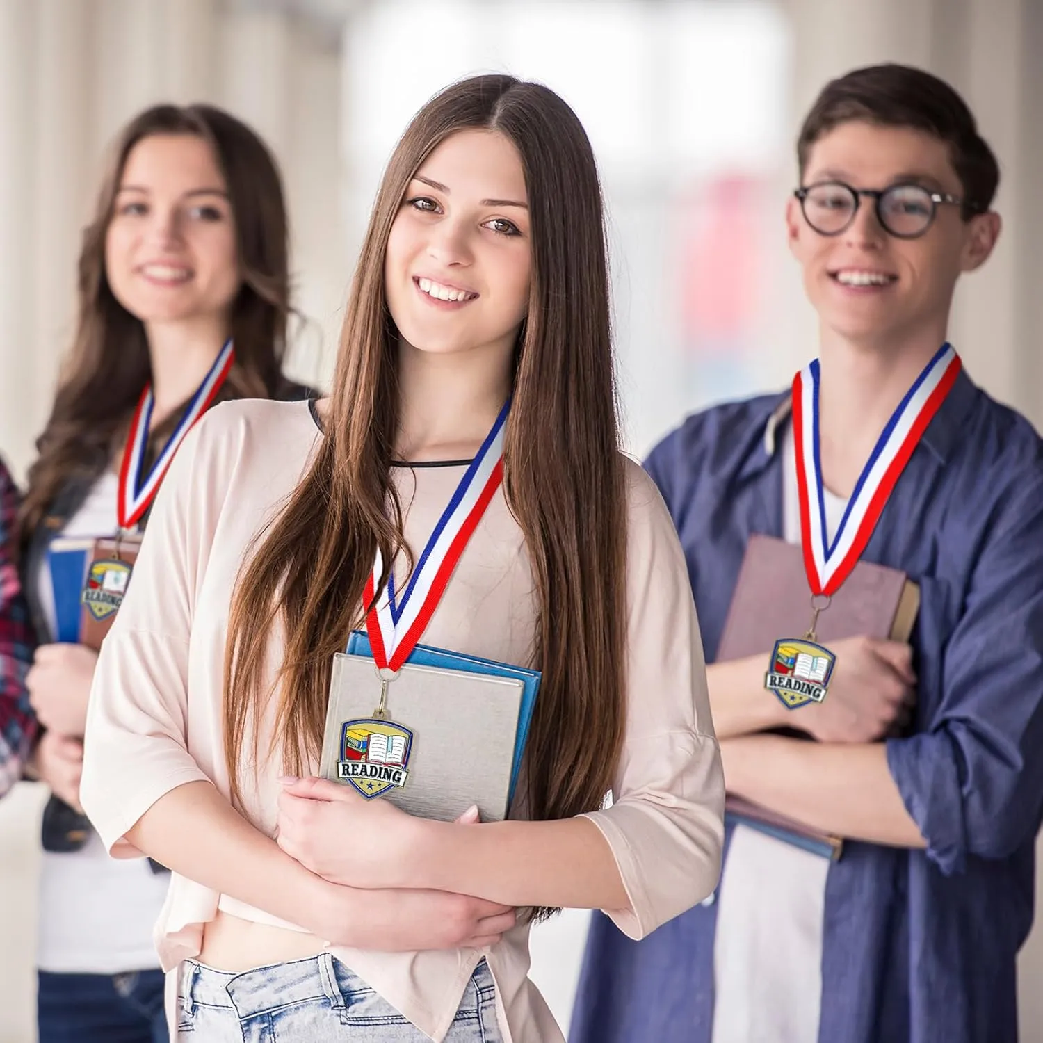 Yaomiao 10/20 Pcs 2.4'' Award Medals Bulk Gold Winner Team Participation Medals for Kids Shield Metal Trophy for Student Adults Award Prize Graduation Competitions Gift