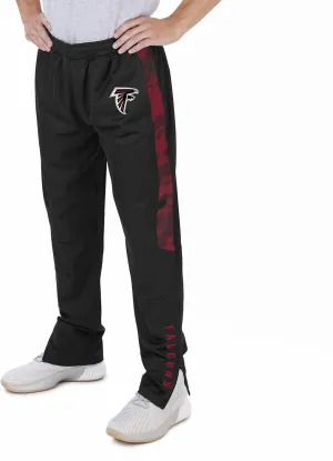 Zubaz Men's NFL Team Color Track Pant with Camo Lines Side Panels