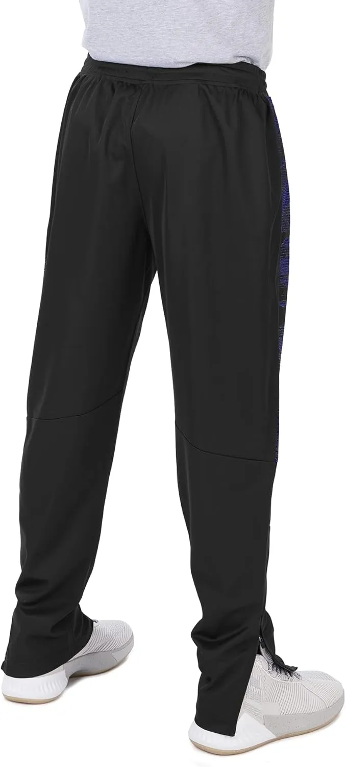 Zubaz Men's NFL Team Color Track Pant with Camo Lines Side Panels