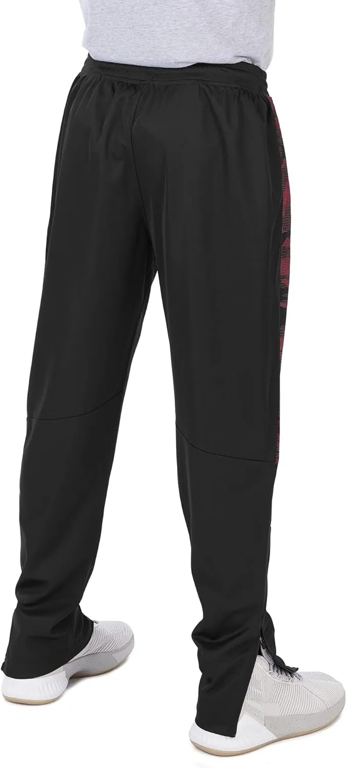 Zubaz Men's NFL Team Color Track Pant with Camo Lines Side Panels